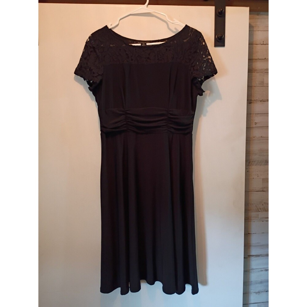 Perceptions Petite Black Lace Dress - Picture 2 of 7